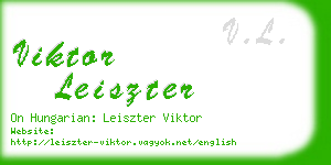 viktor leiszter business card